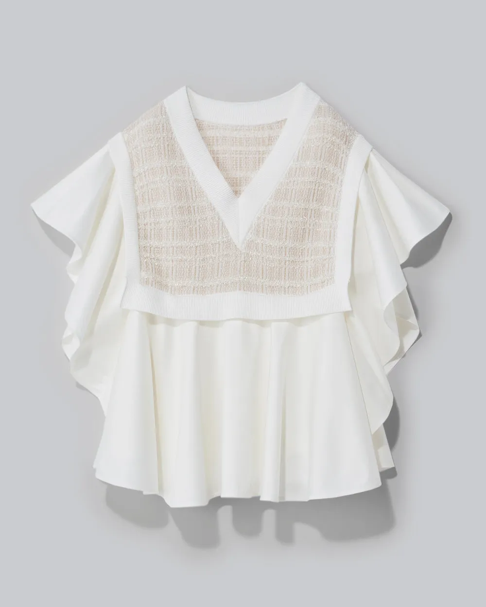 Linen Beige Kagura Knit Top
