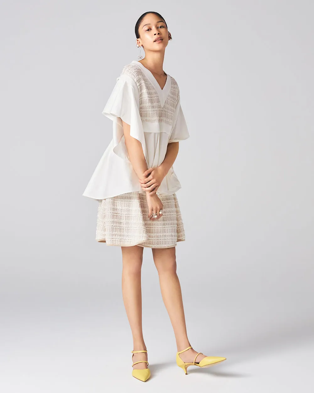 Linen Beige Kagura Knit Top
