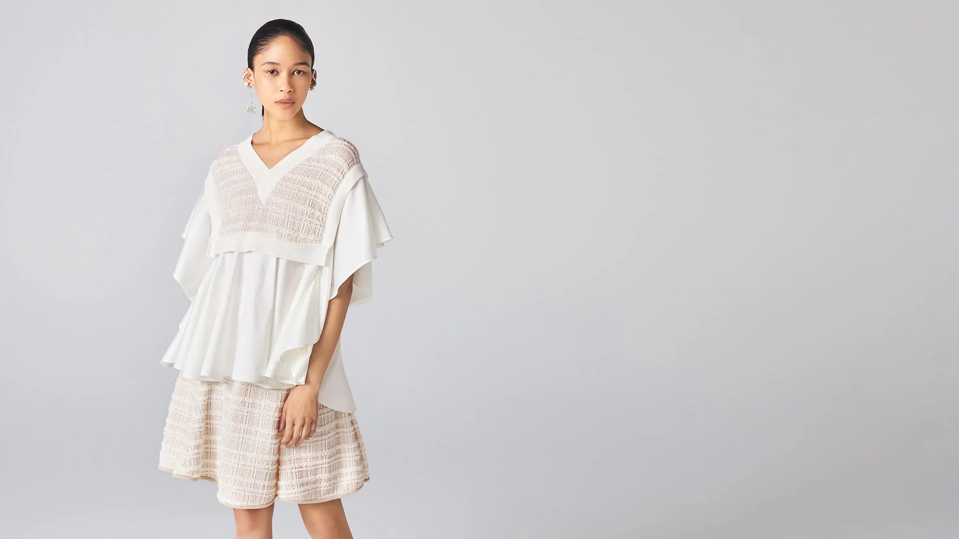 Linen Beige Kagura Knit Top