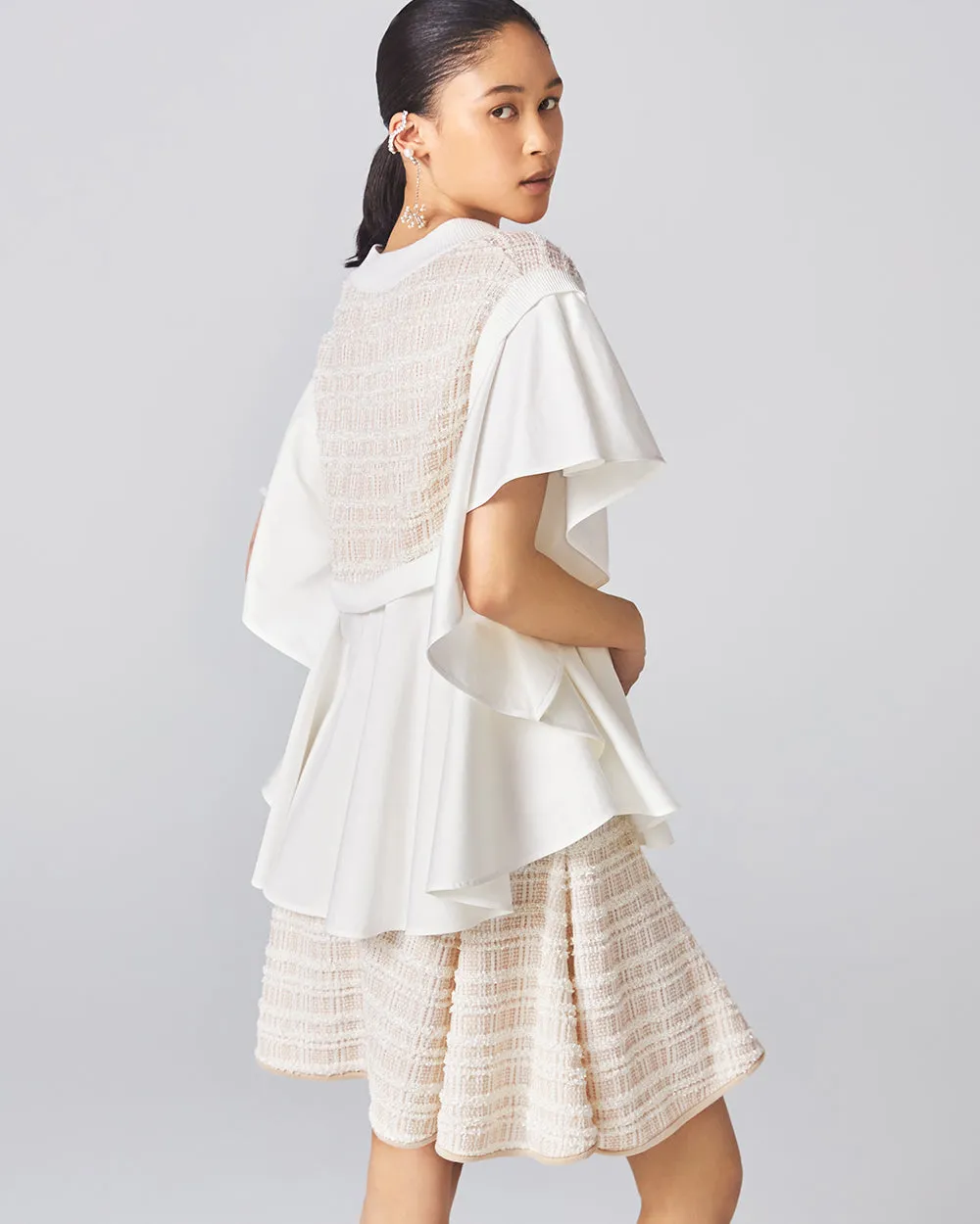 Linen Beige Kagura Knit Top