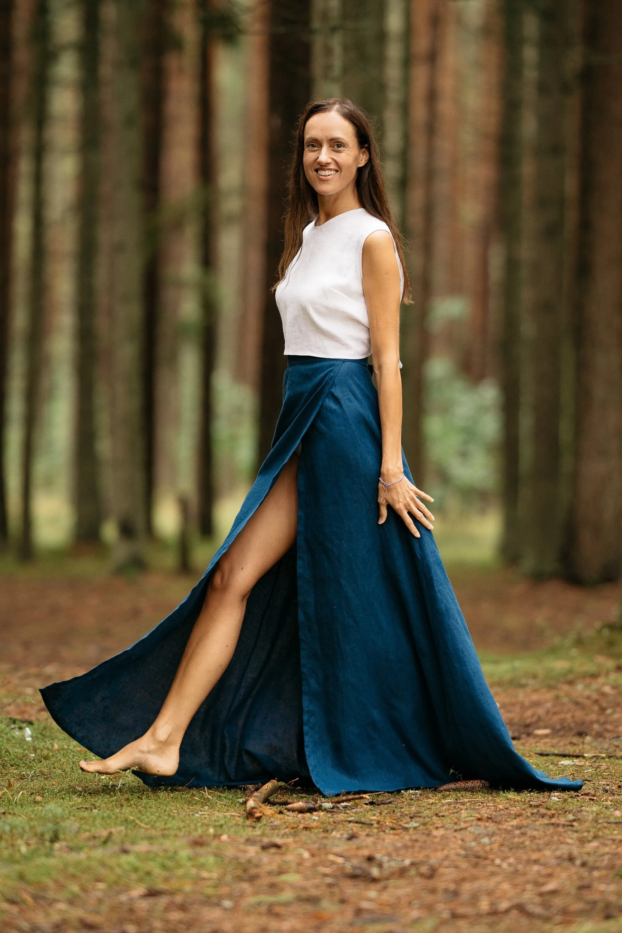 Linen MAXI Skirt