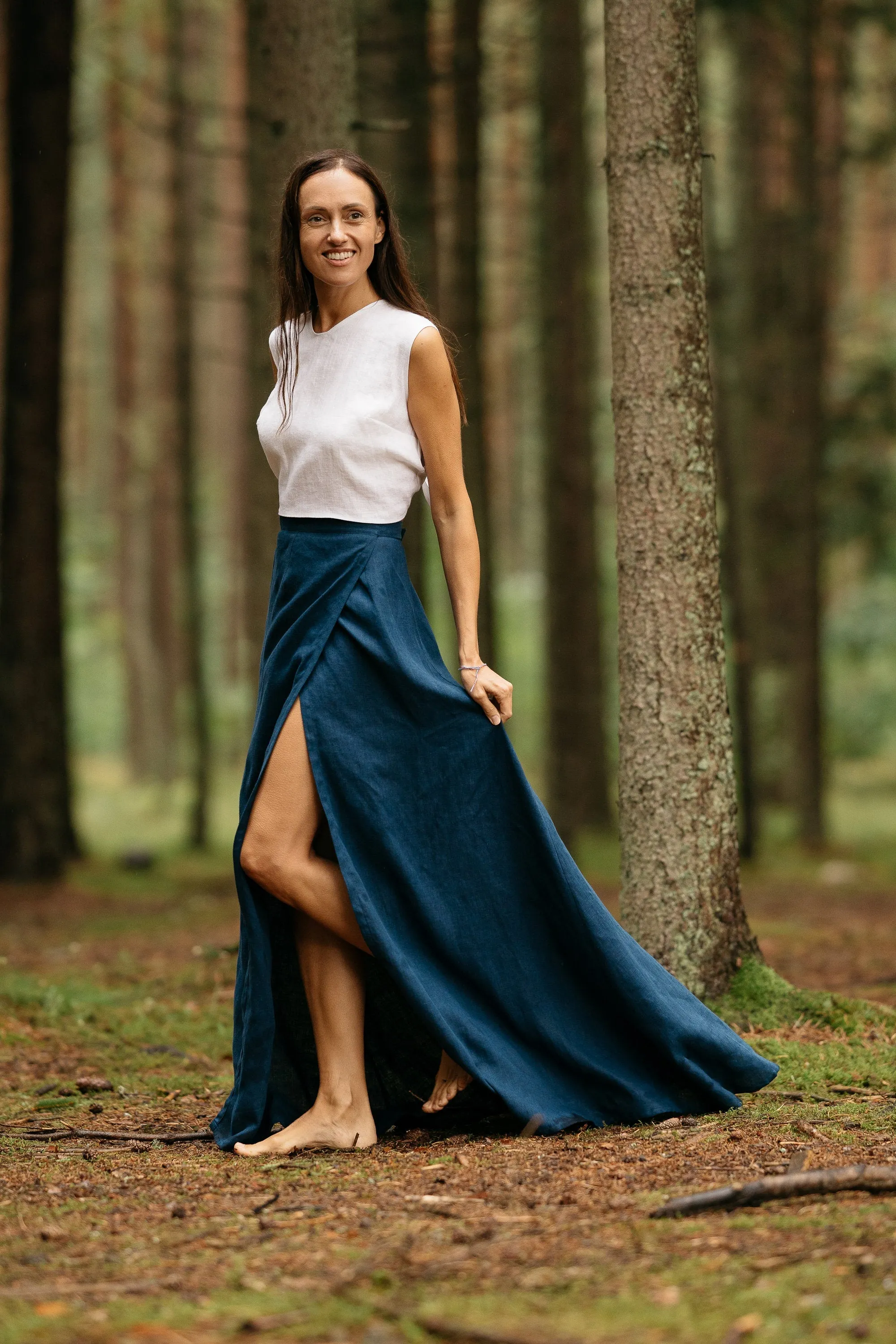 Linen MAXI Skirt