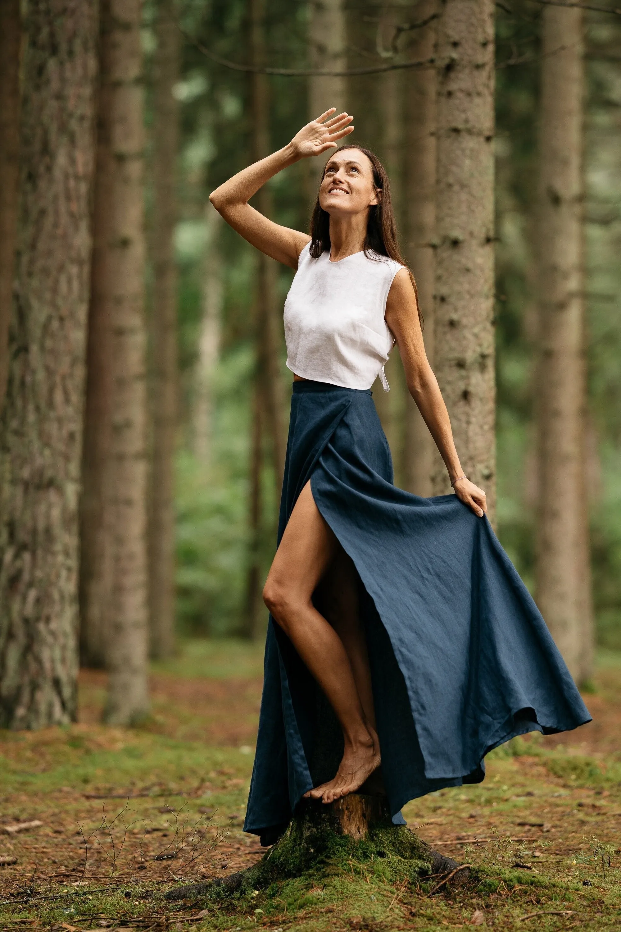 Linen MAXI Skirt