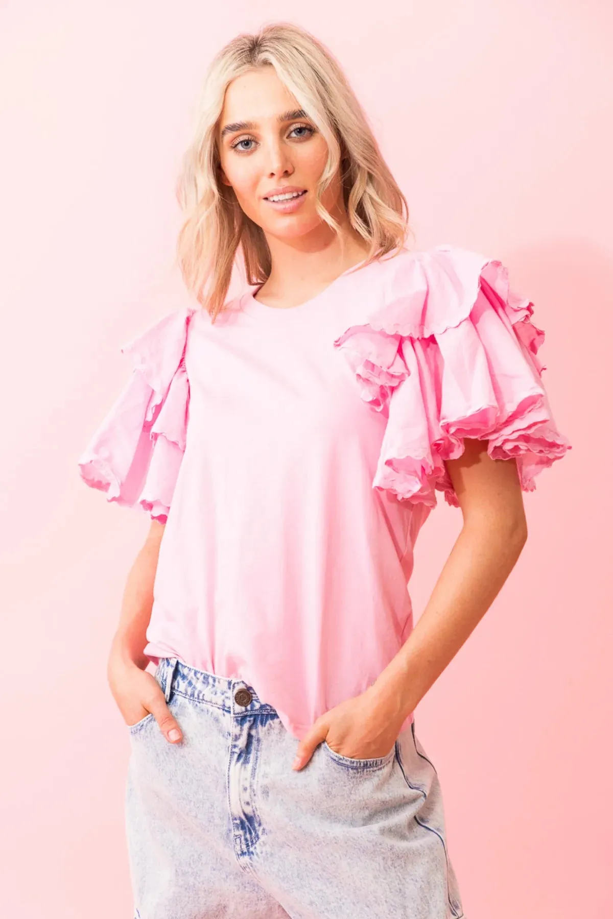 Lulu Knit Top | Pink