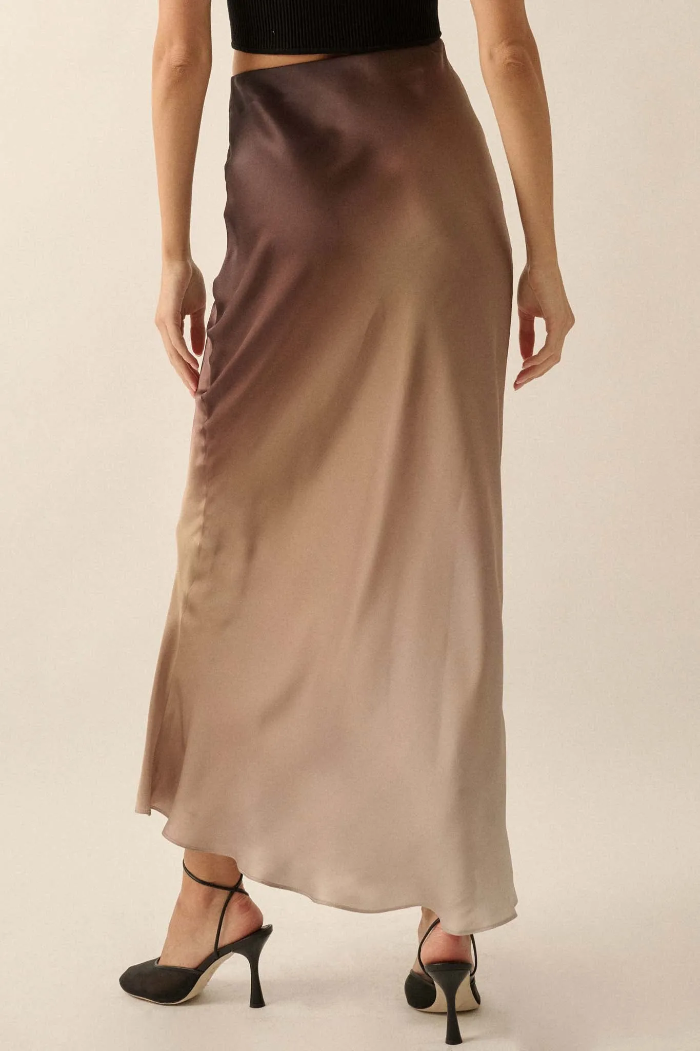 Made in the Shades Ombre Satin Maxi Skirt
