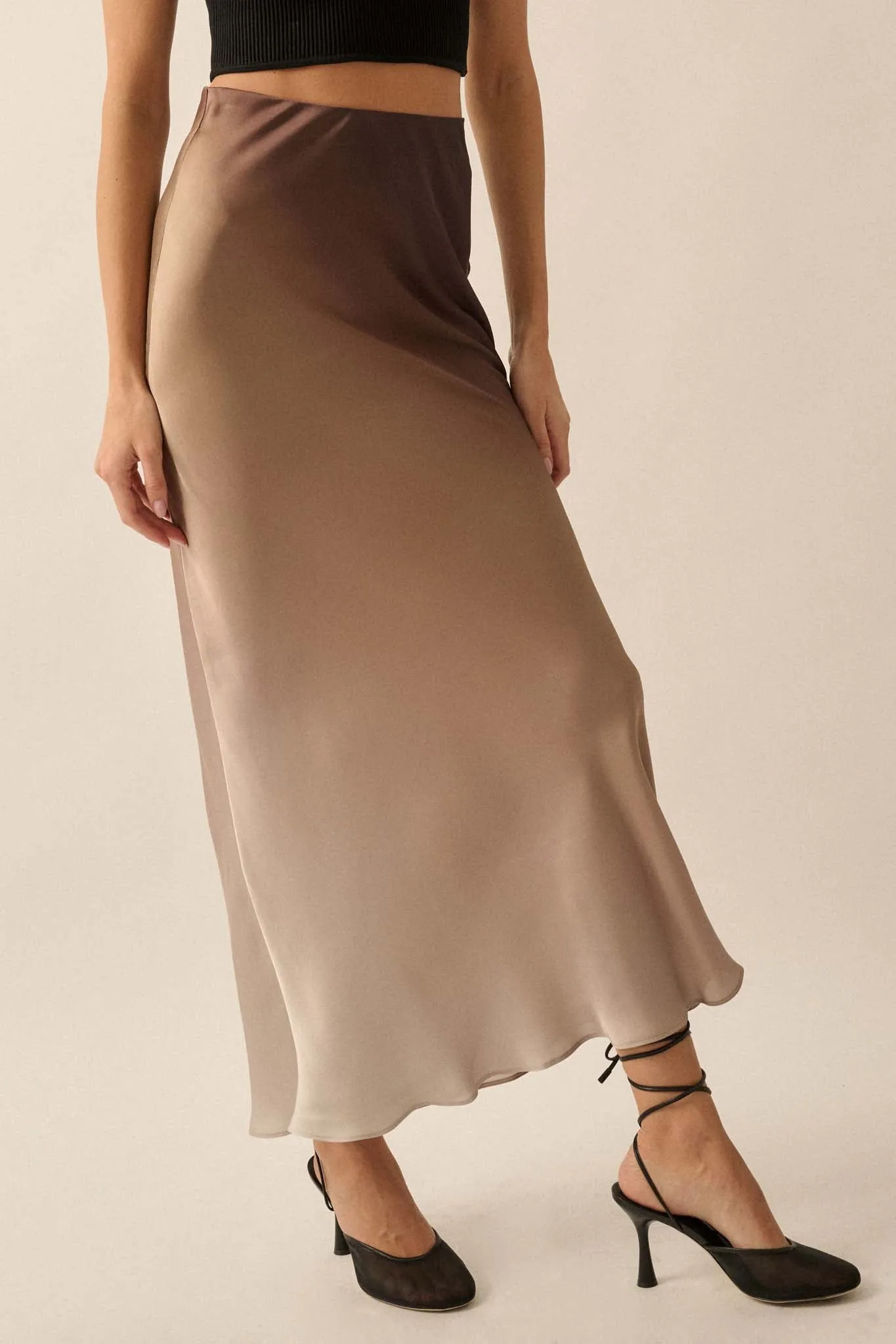 Made in the Shades Ombre Satin Maxi Skirt
