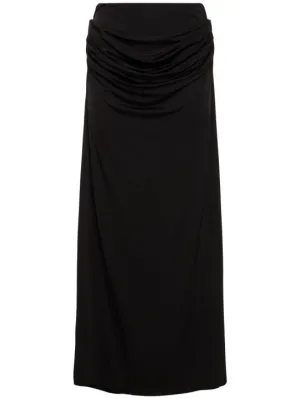 Magda Butrym   Draped viscose blend long skirt 