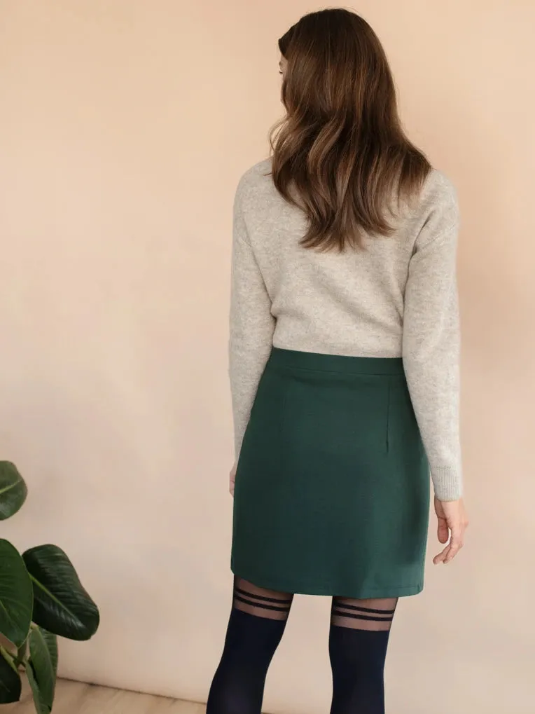 Mary Forest Green Mini Skirt