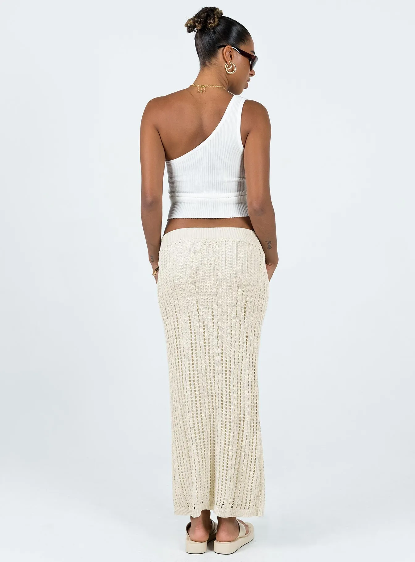 Mavie Knit Skirt Beige