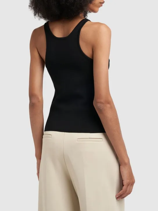Max Mara   Alfeo wool blend knit sleeveless top 