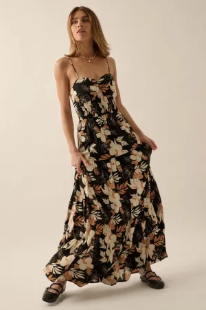 Miami Mama Floral Tiered Ruffle Maxi Sundress