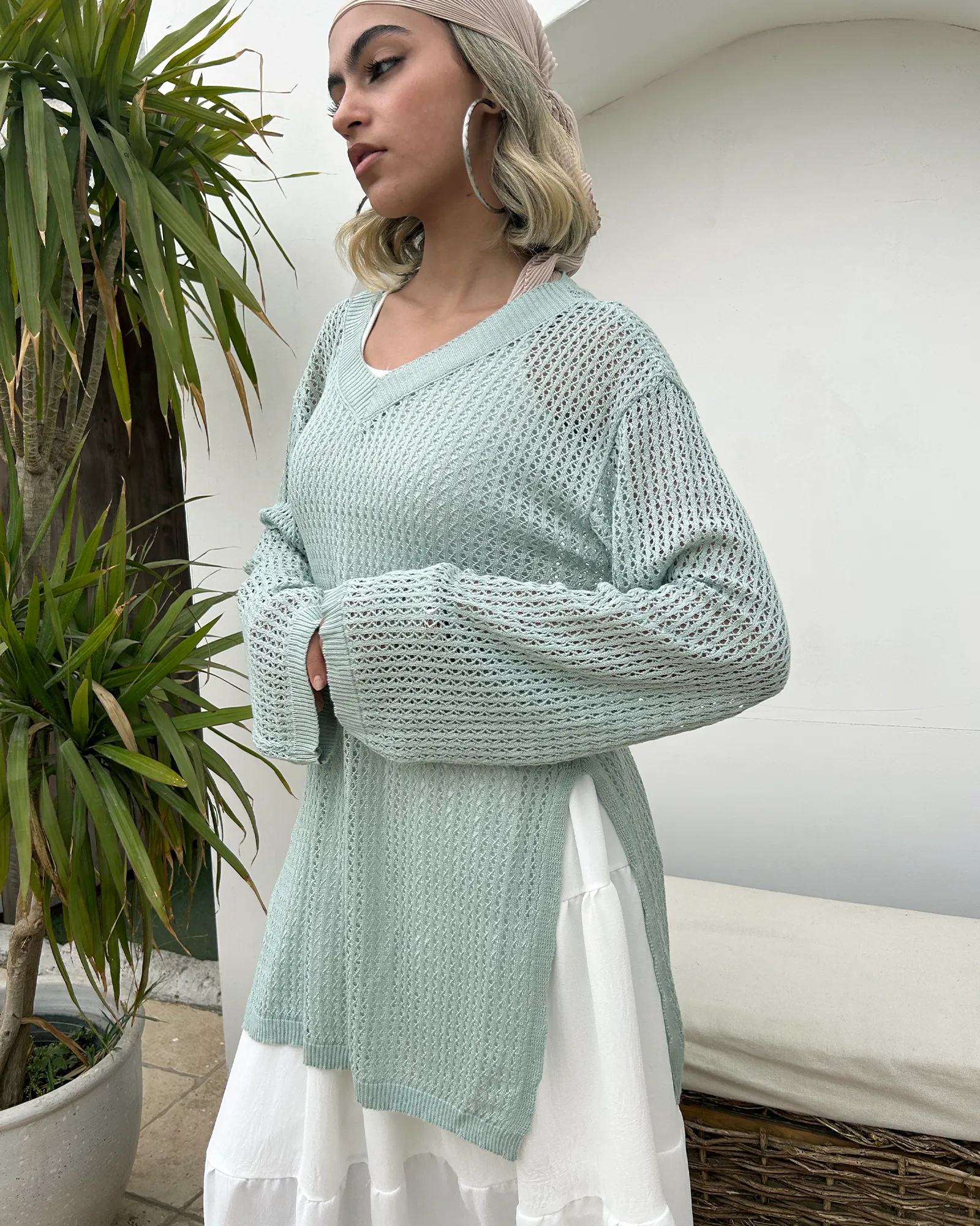 Mint Summer Knit top