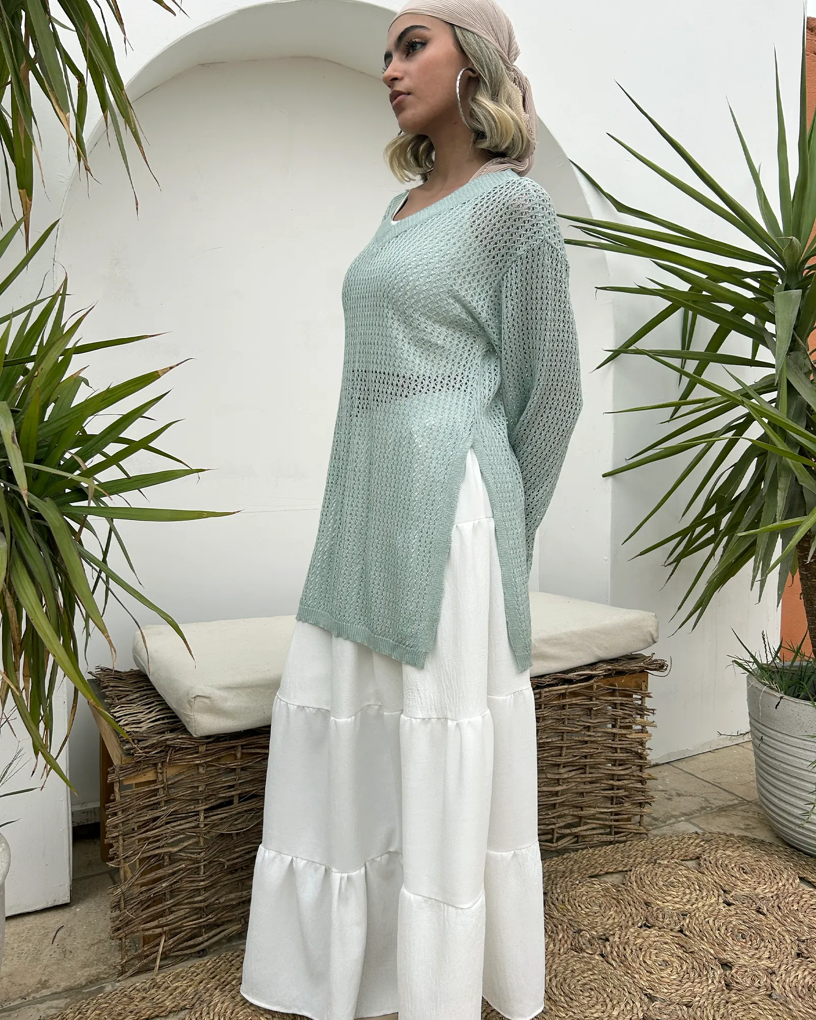 Mint Summer Knit top