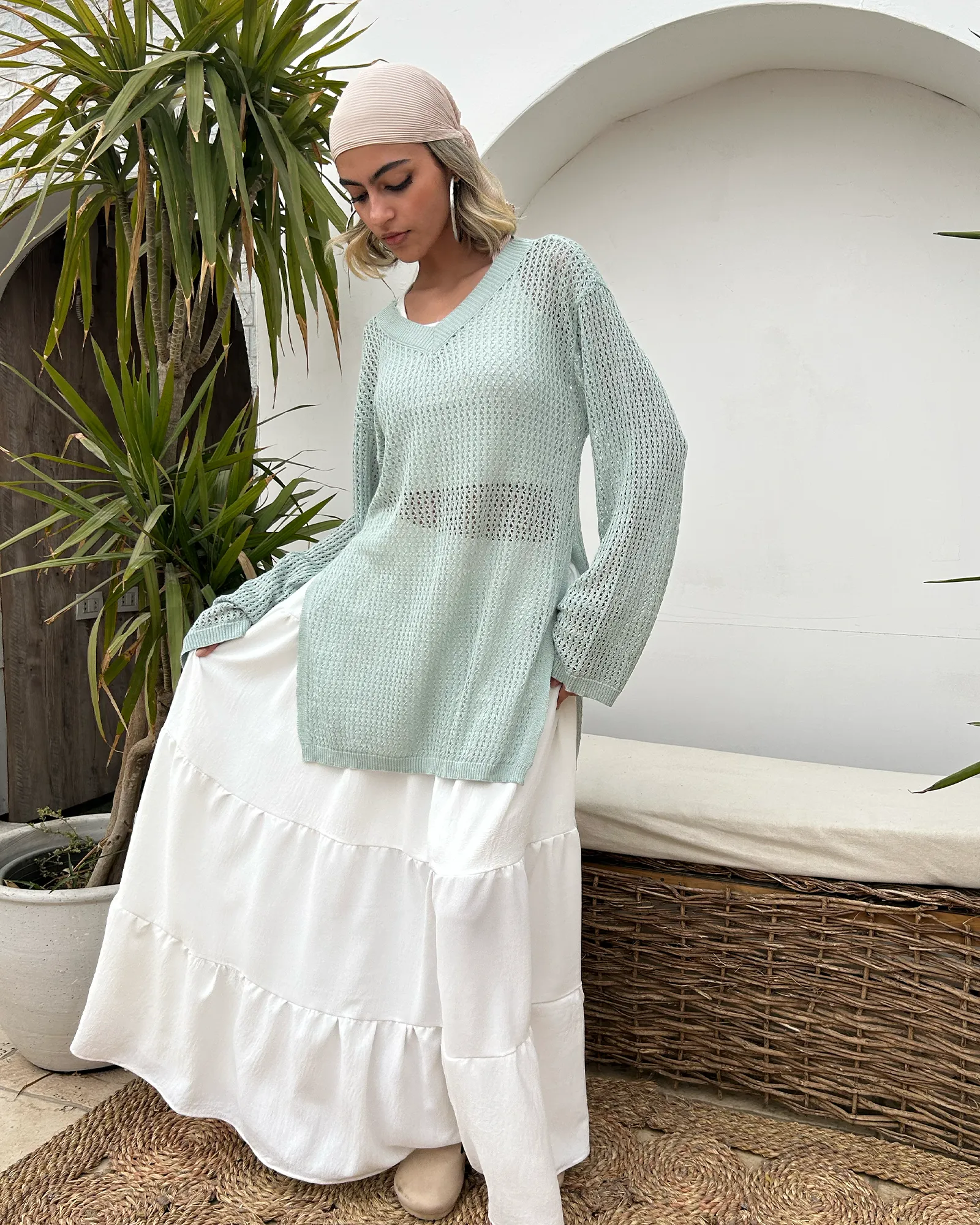 Mint Summer Knit top