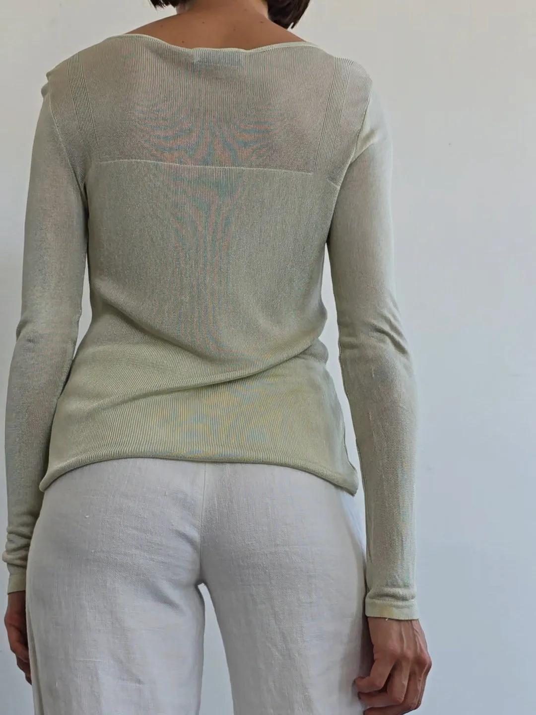 Mint Woven Knit Top (M)