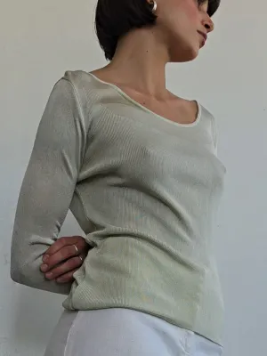 Mint Woven Knit Top (M)