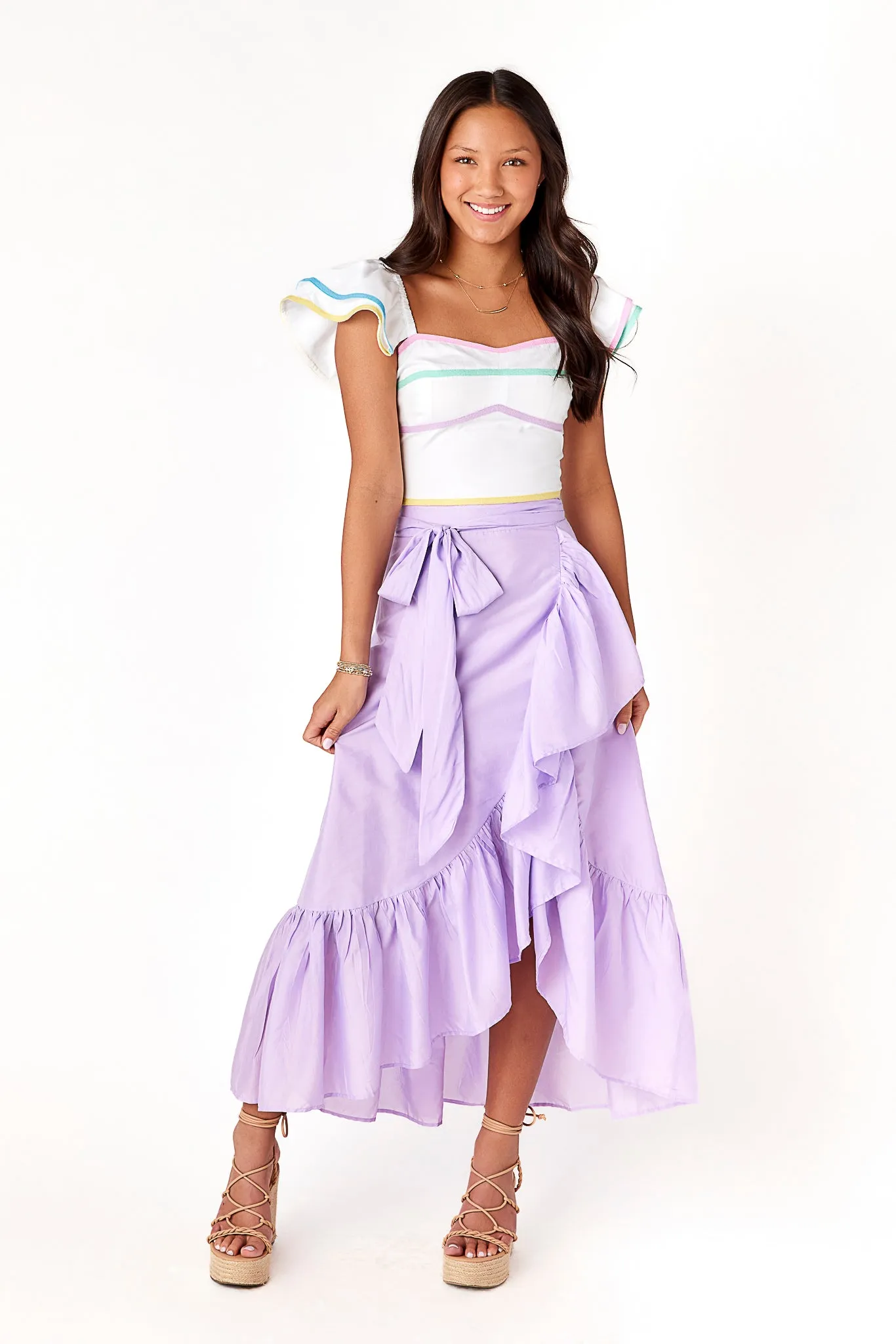 Miramar Multi Color Trim Top