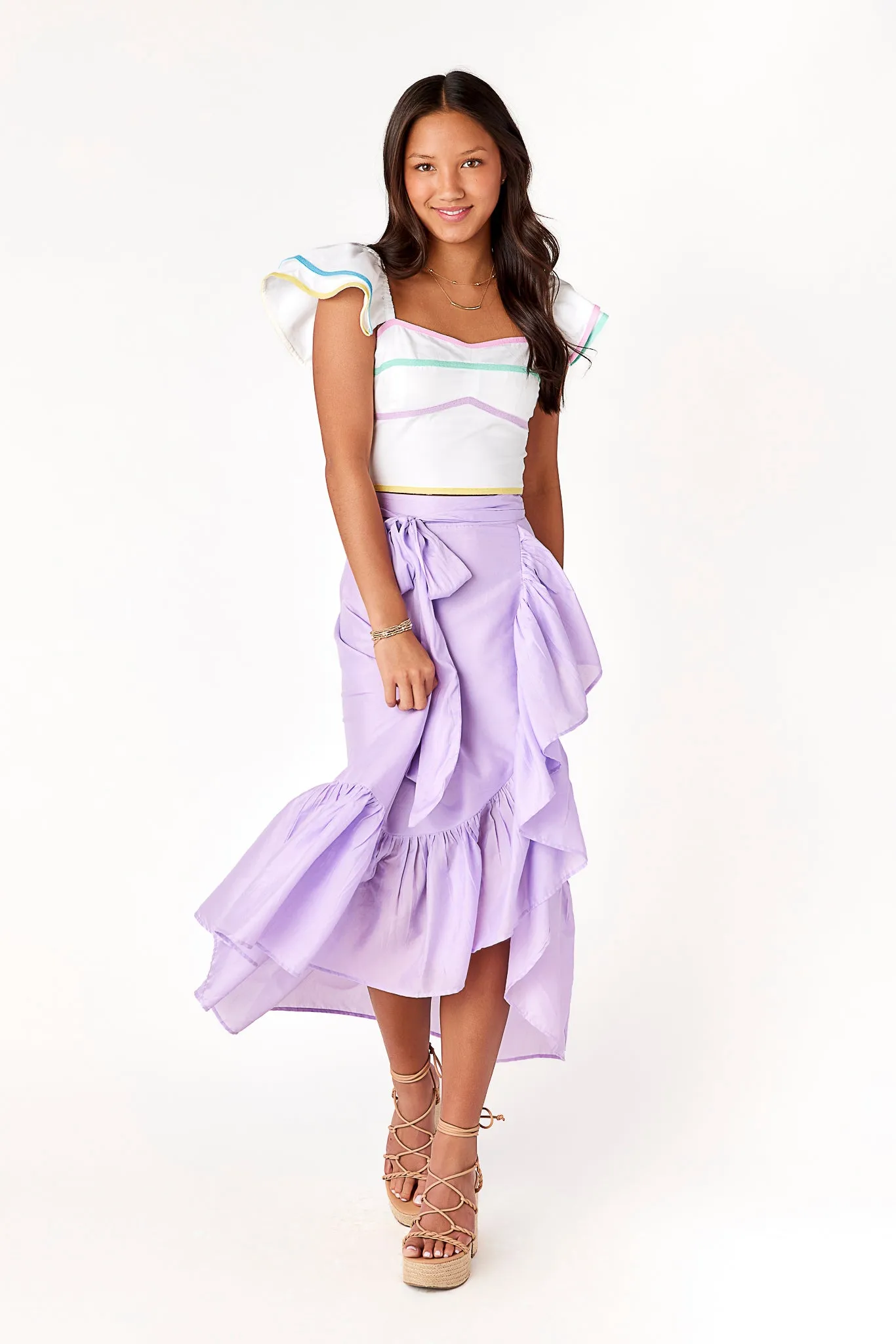 Miramar Multi Color Trim Top