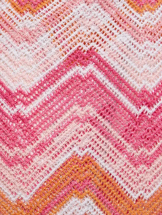 Missoni   Lurex micro-wave wrap long skirt 