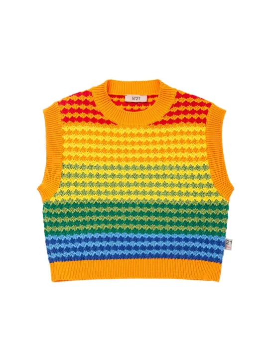 N°21   Sleeveless cotton tricot knit top 