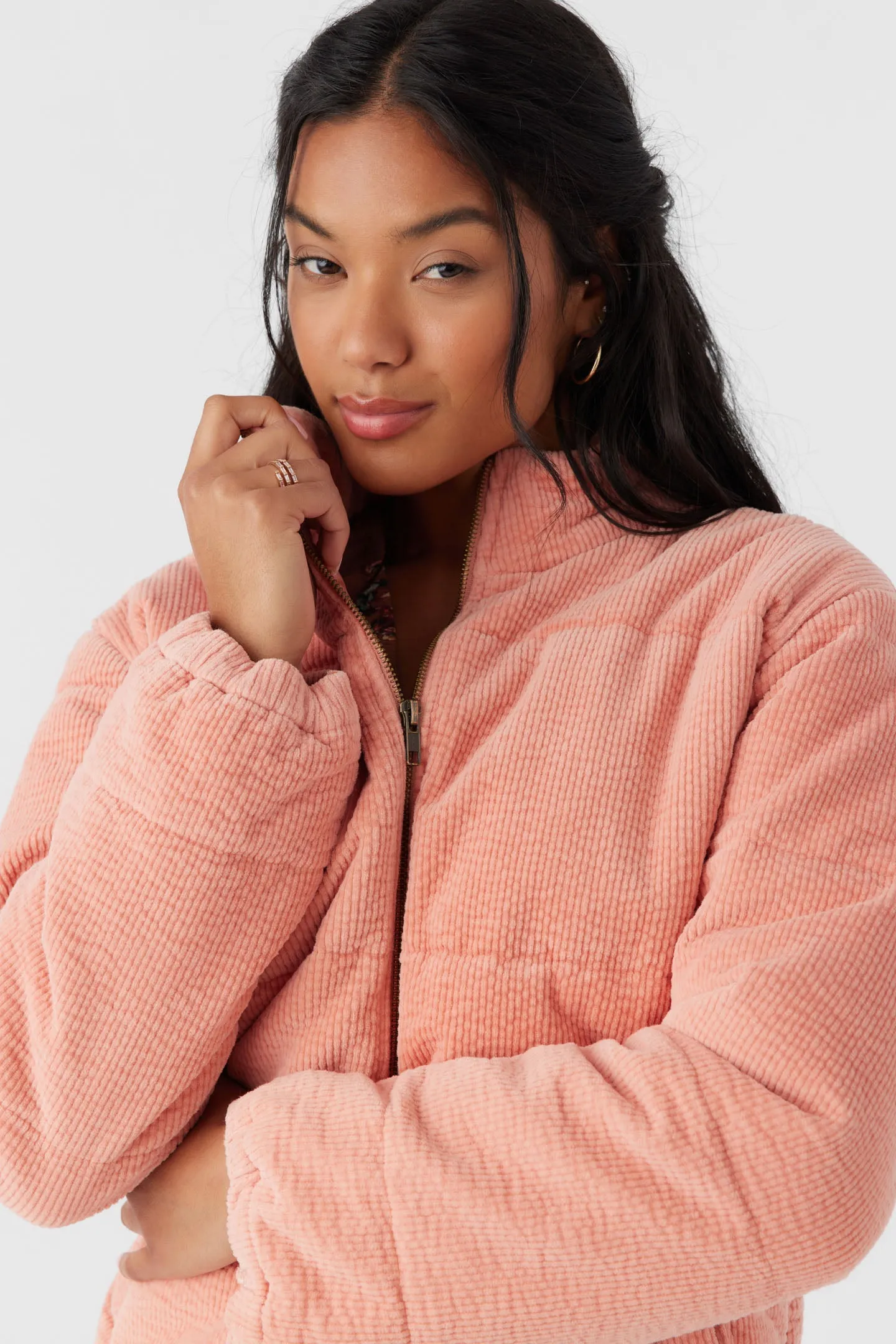 NOVAH CORDUROY QUILTED ZIP JACKET