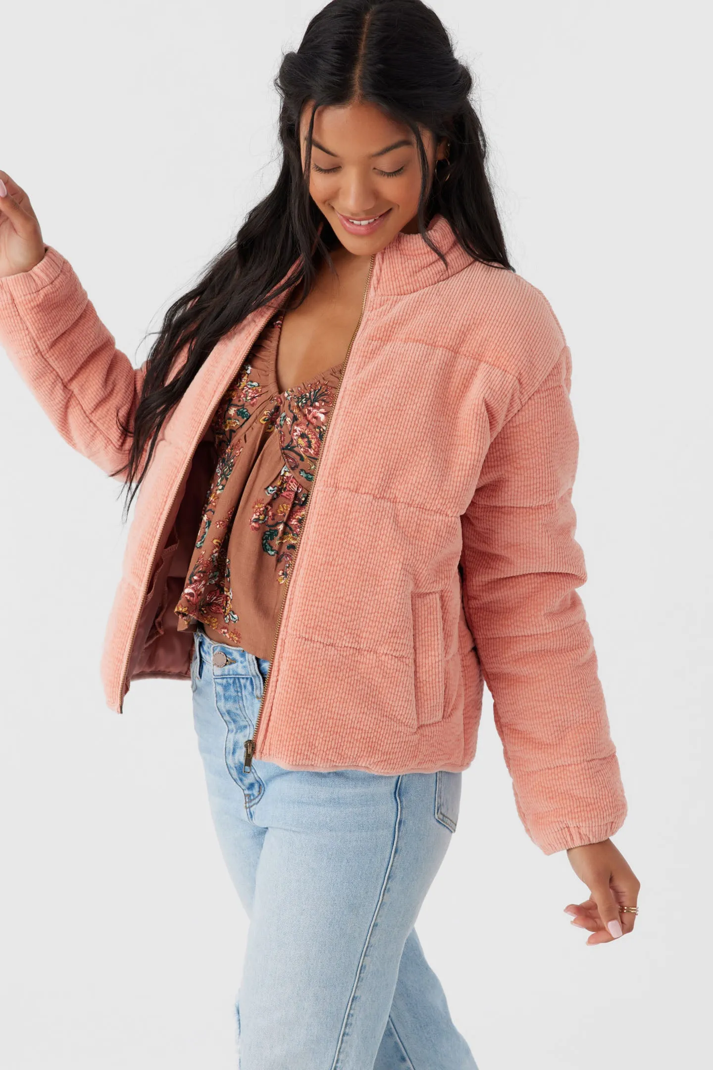 NOVAH CORDUROY QUILTED ZIP JACKET