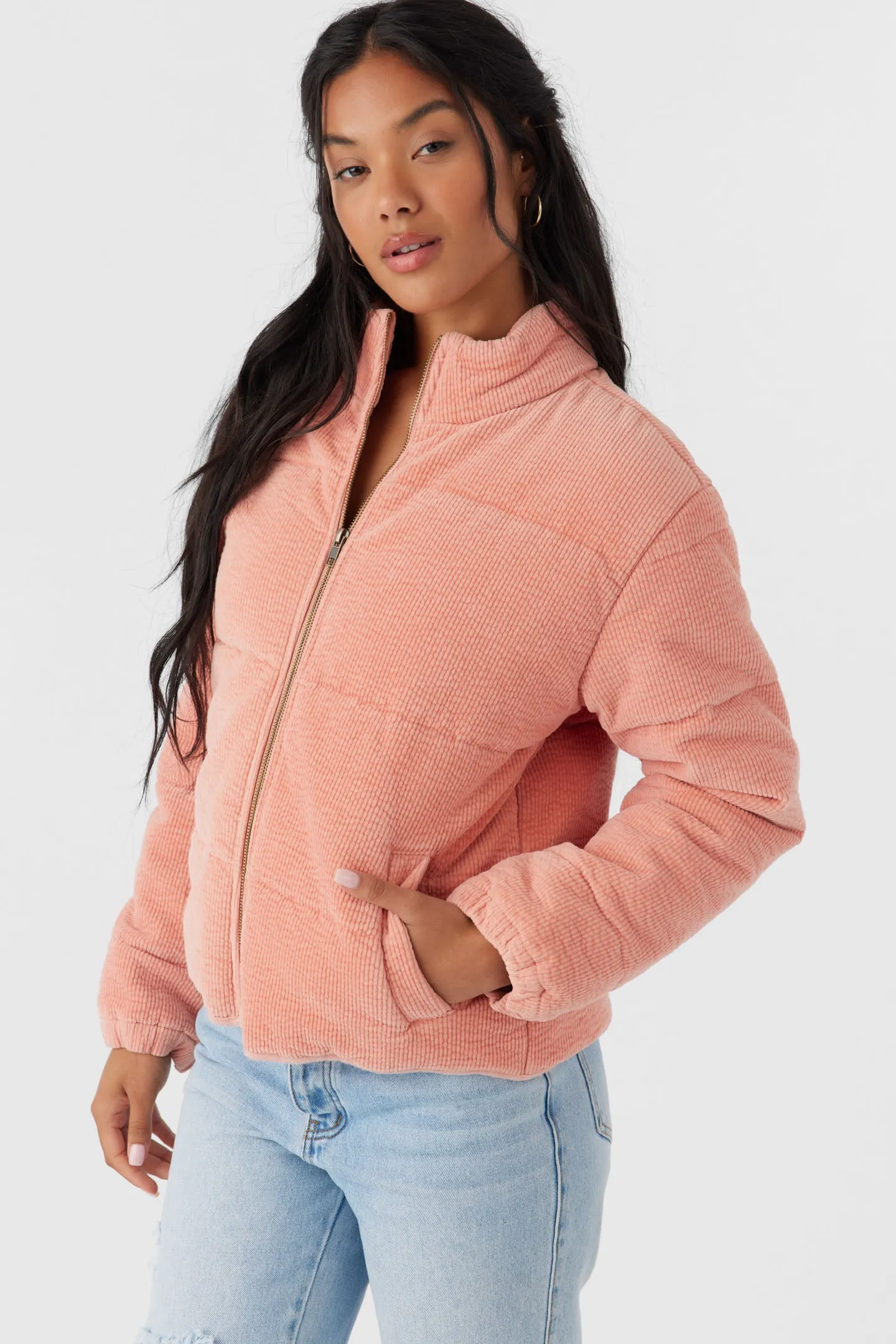 NOVAH CORDUROY QUILTED ZIP JACKET