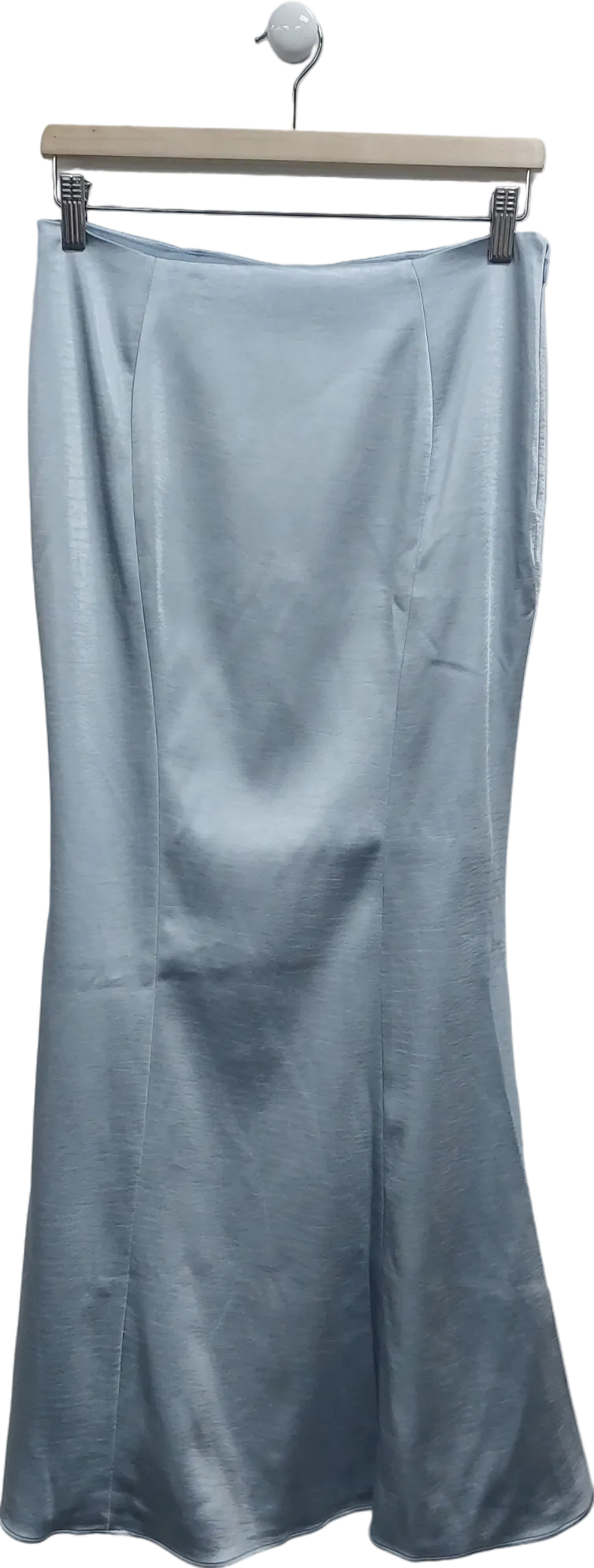Oh Polly Blue Ceres Mid-rise Fishtail Maxi Skirt UK 8
