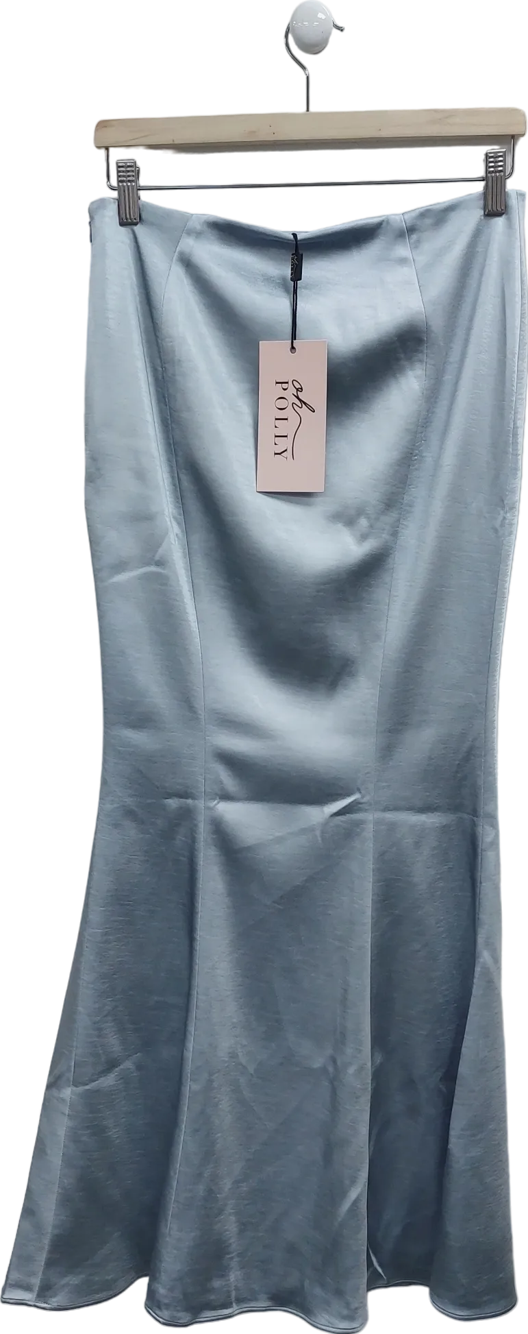 Oh Polly Blue Ceres Mid-rise Fishtail Maxi Skirt UK 8