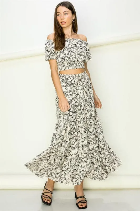 Over It Off The Shoulder Two Piece Maxi Dress