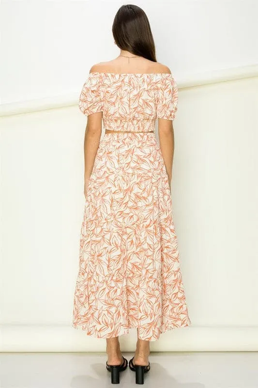 Over It Off The Shoulder Two Piece Maxi Dress