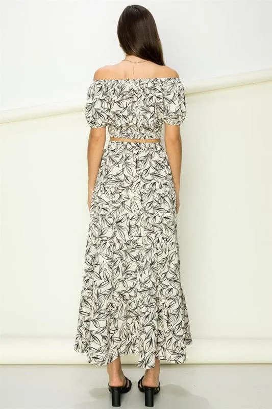 Over It Off The Shoulder Two Piece Maxi Dress