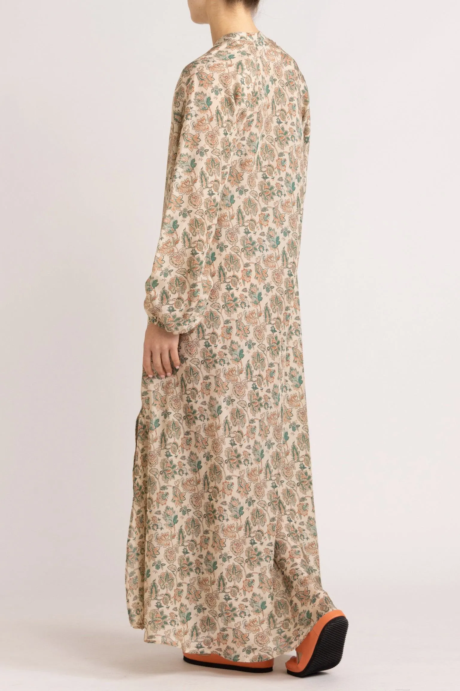 Paloma Floral Silk Habotai Maxi Dress