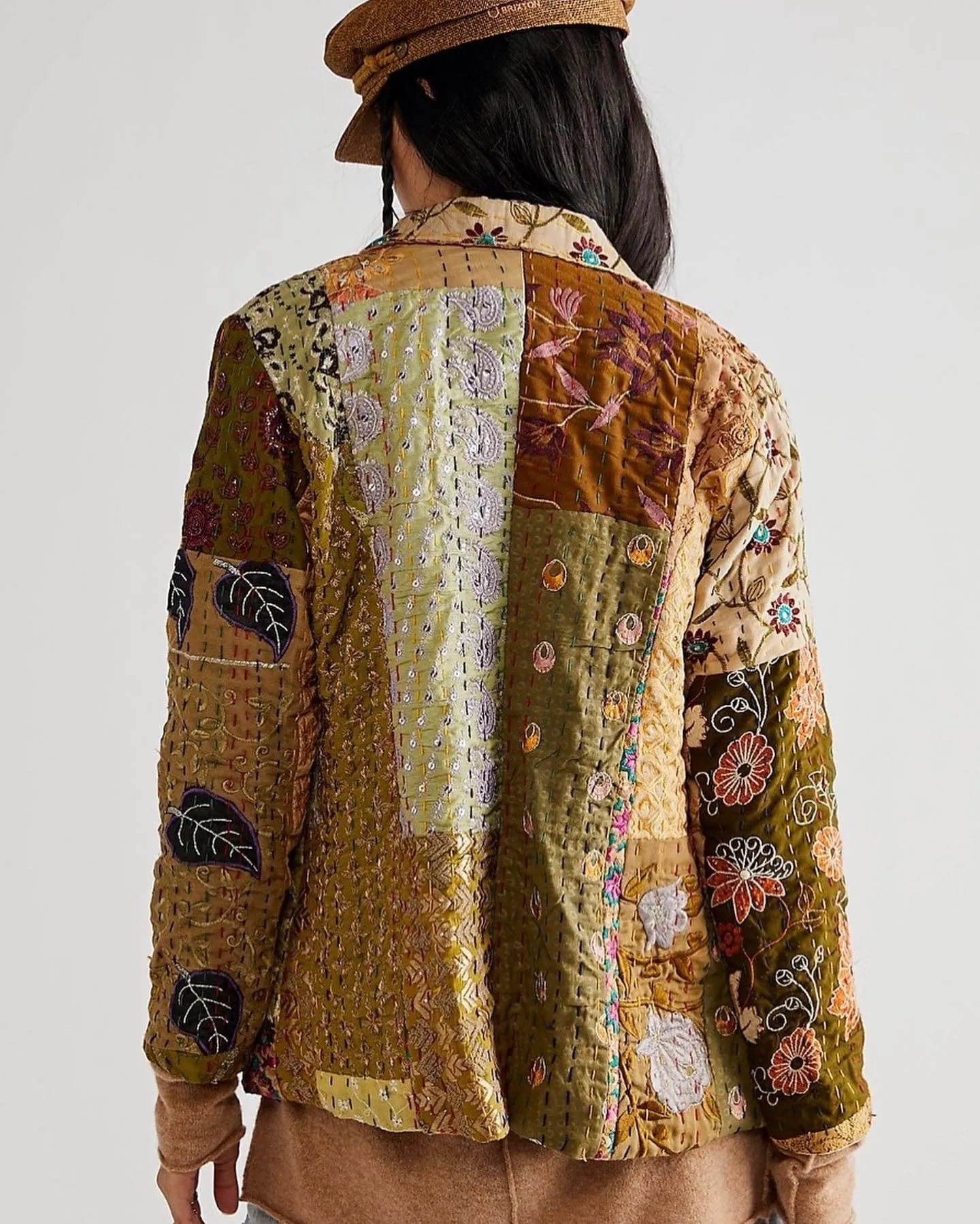 PENNY JACKET EMBROIDERED PATCHWORK X FREE PEOPLE