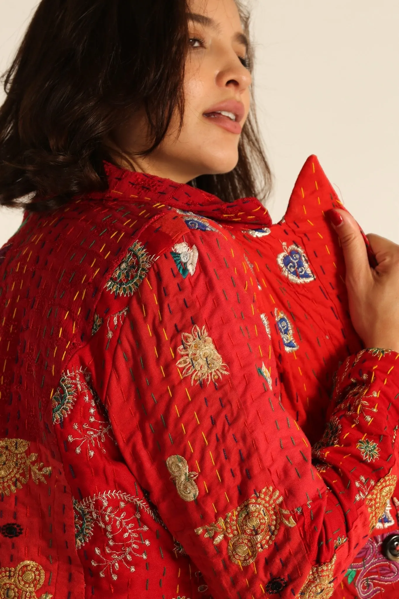 PENNY JACKET EMBROIDERED PATCHWORK X FREE PEOPLE