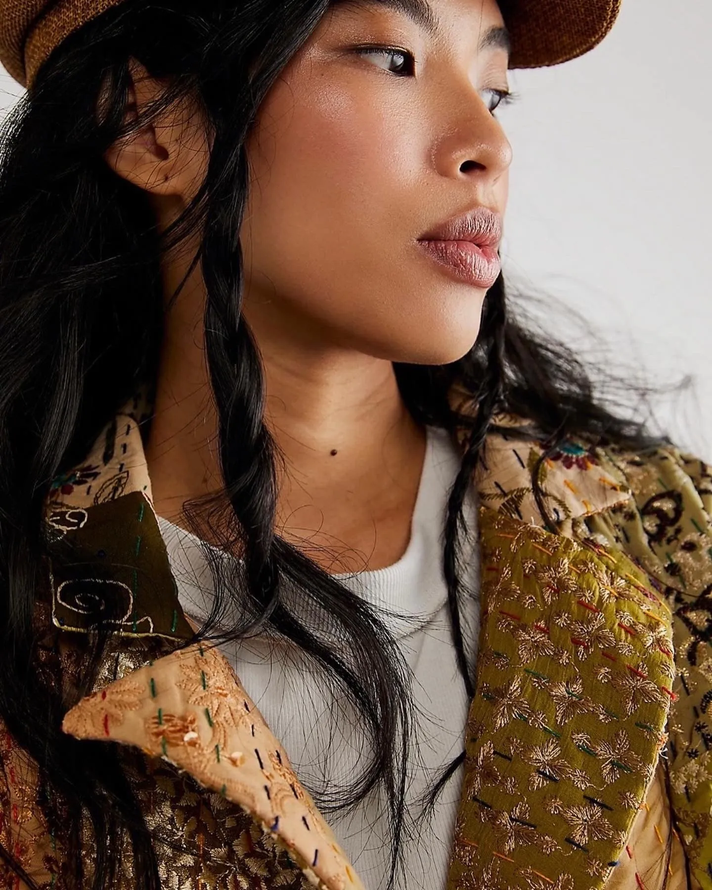 PENNY JACKET EMBROIDERED PATCHWORK X FREE PEOPLE