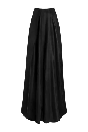 Persica Maxi Velvet Skirt - Black