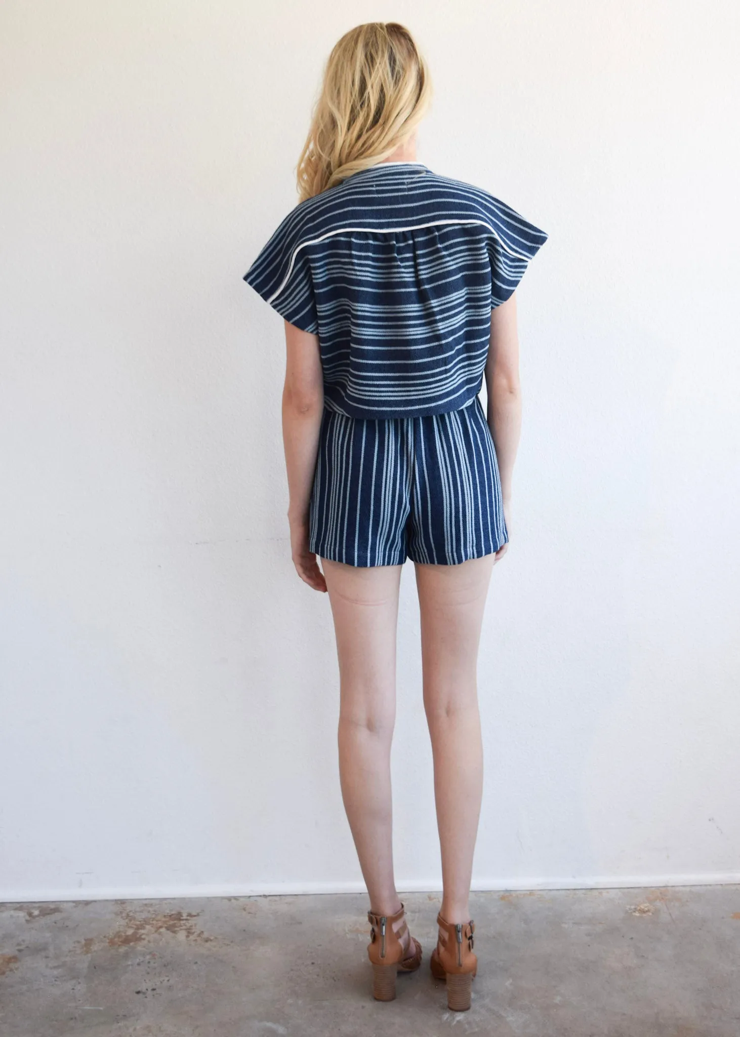 Poppy Top Navy Double Knit