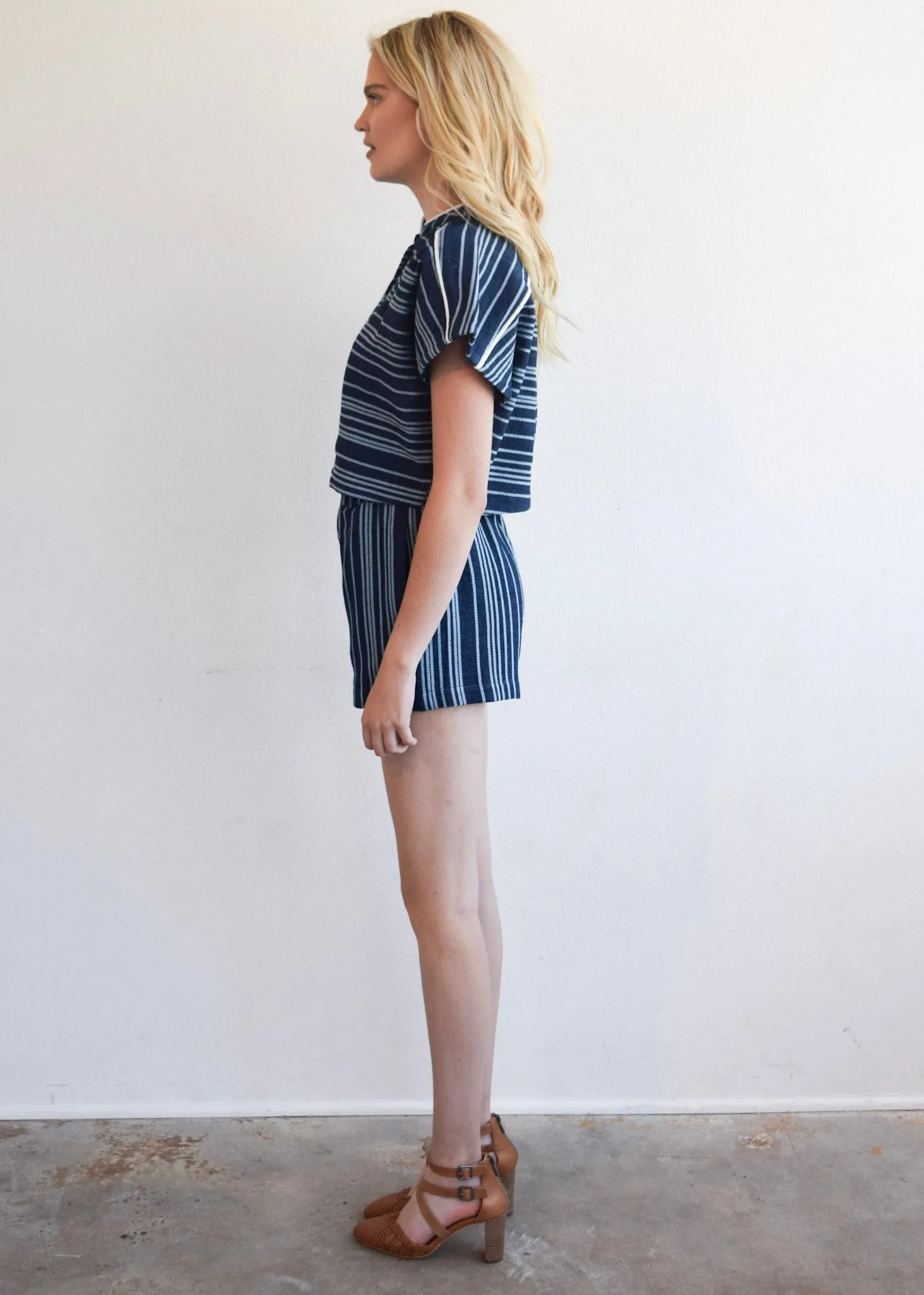 Poppy Top Navy Double Knit