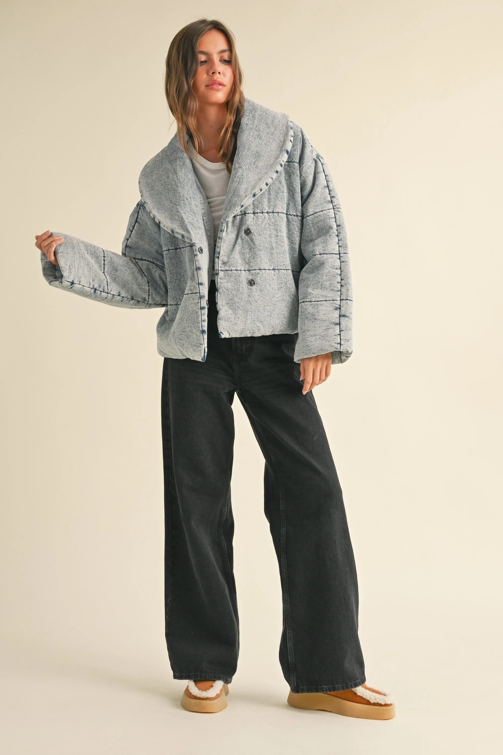 Quilted Denim Jacket
