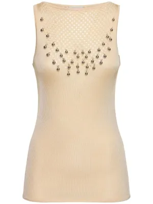 Rabanne   Embellished knit top 
