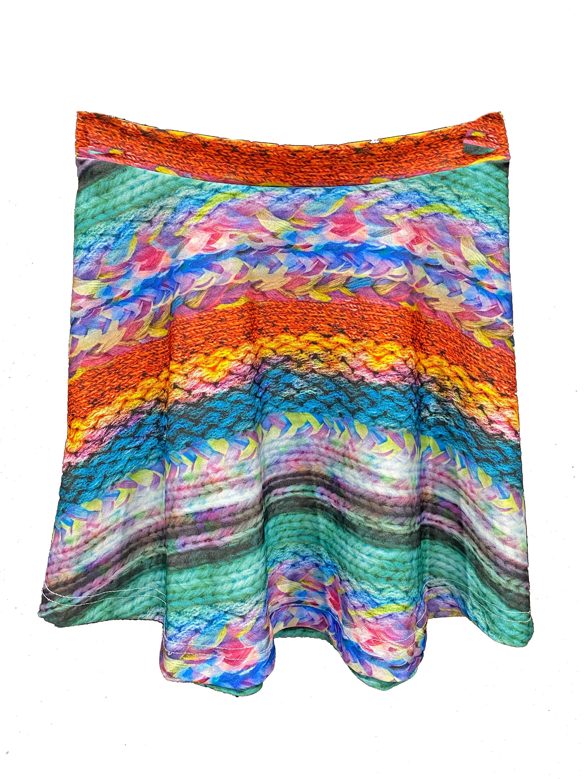 Rainbow Yarn Kids Skater Skirt (Large)