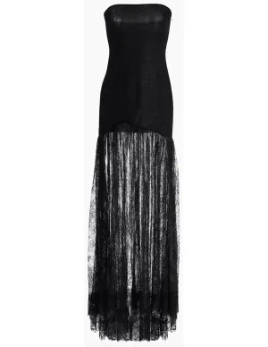 Retrofête Jeanette Strapless Lace Maxi Dress