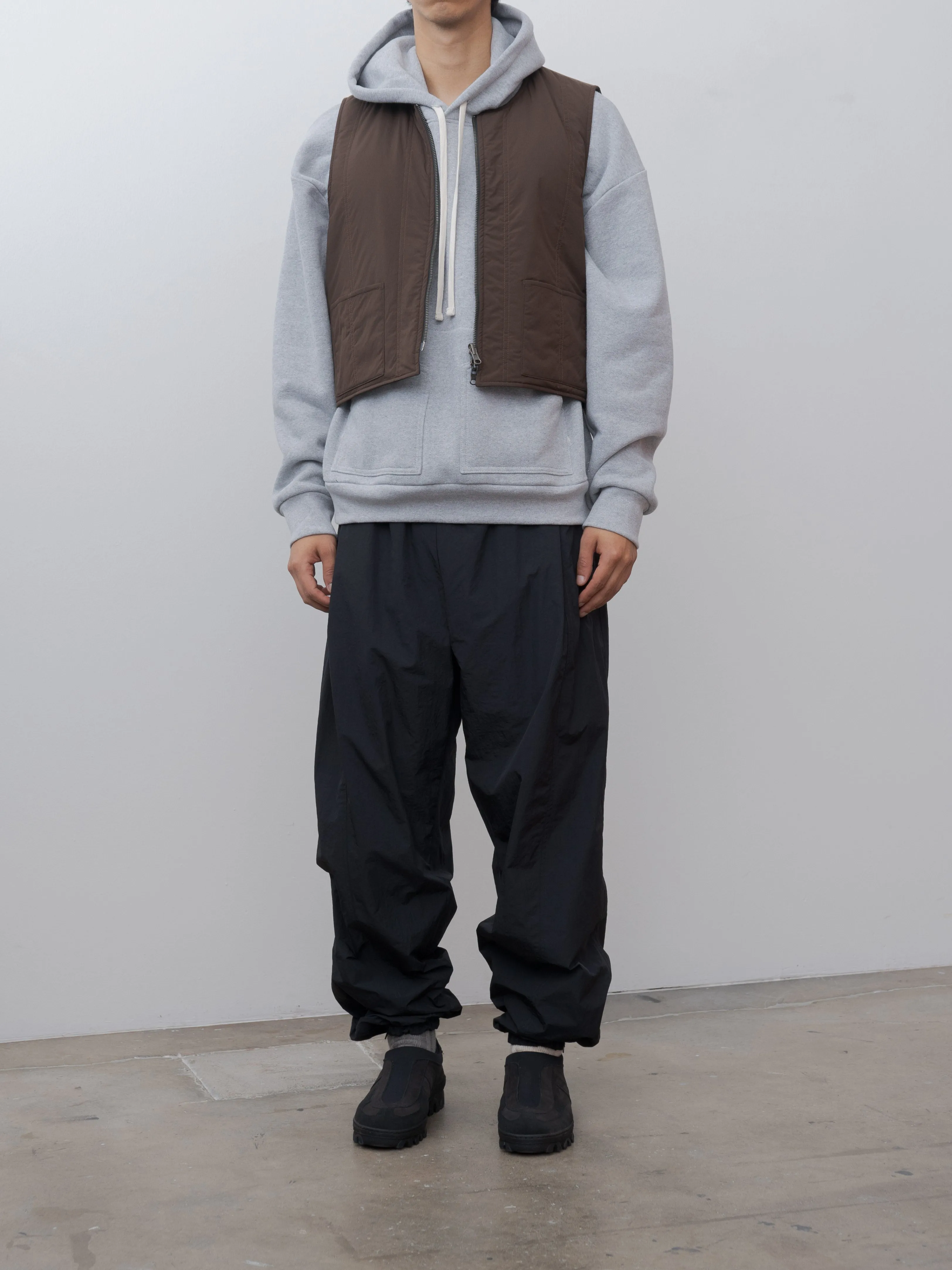 Reversible Ada Vest - Black Brown Quilted Recycled Nylon