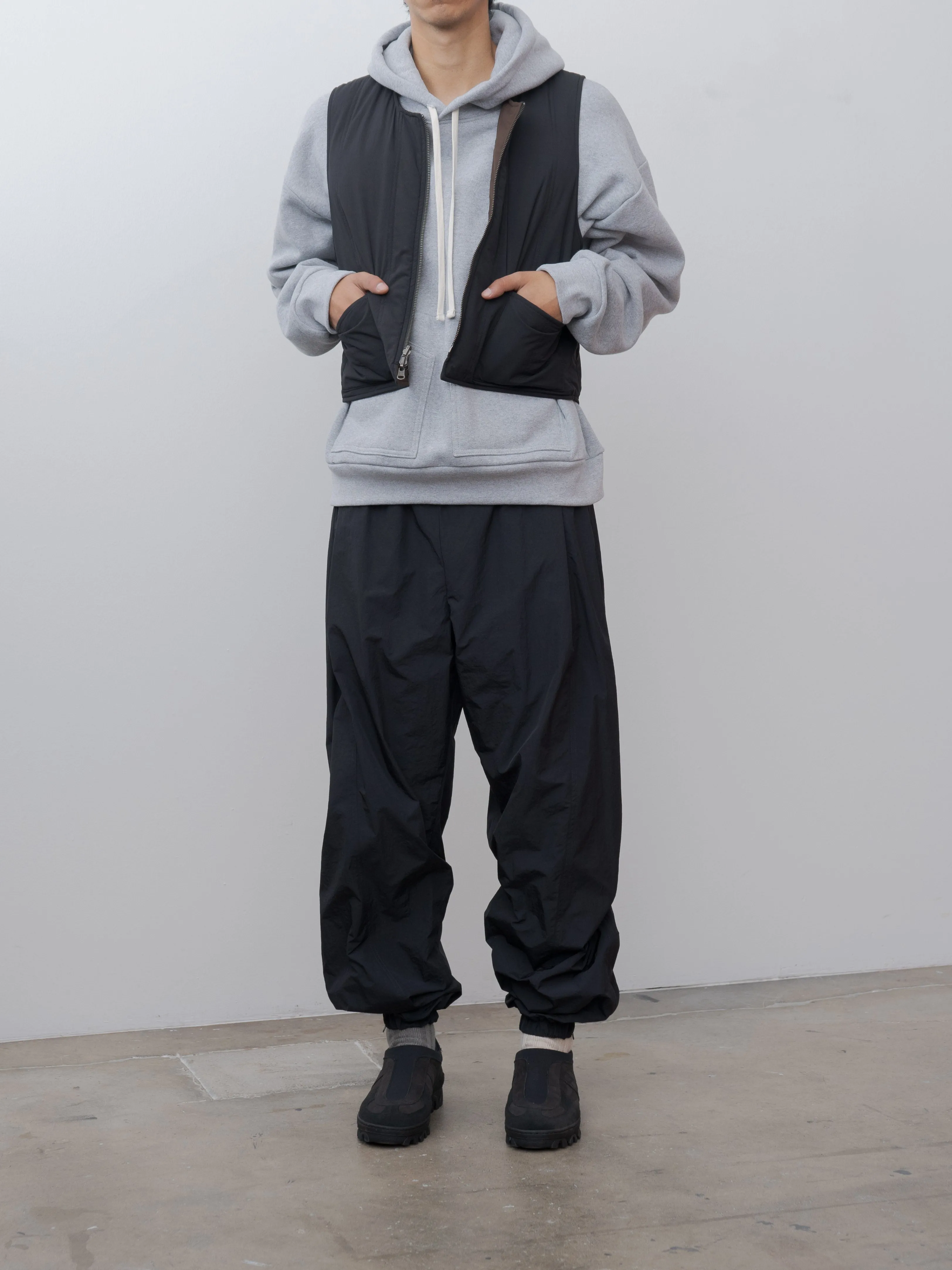 Reversible Ada Vest - Black Brown Quilted Recycled Nylon