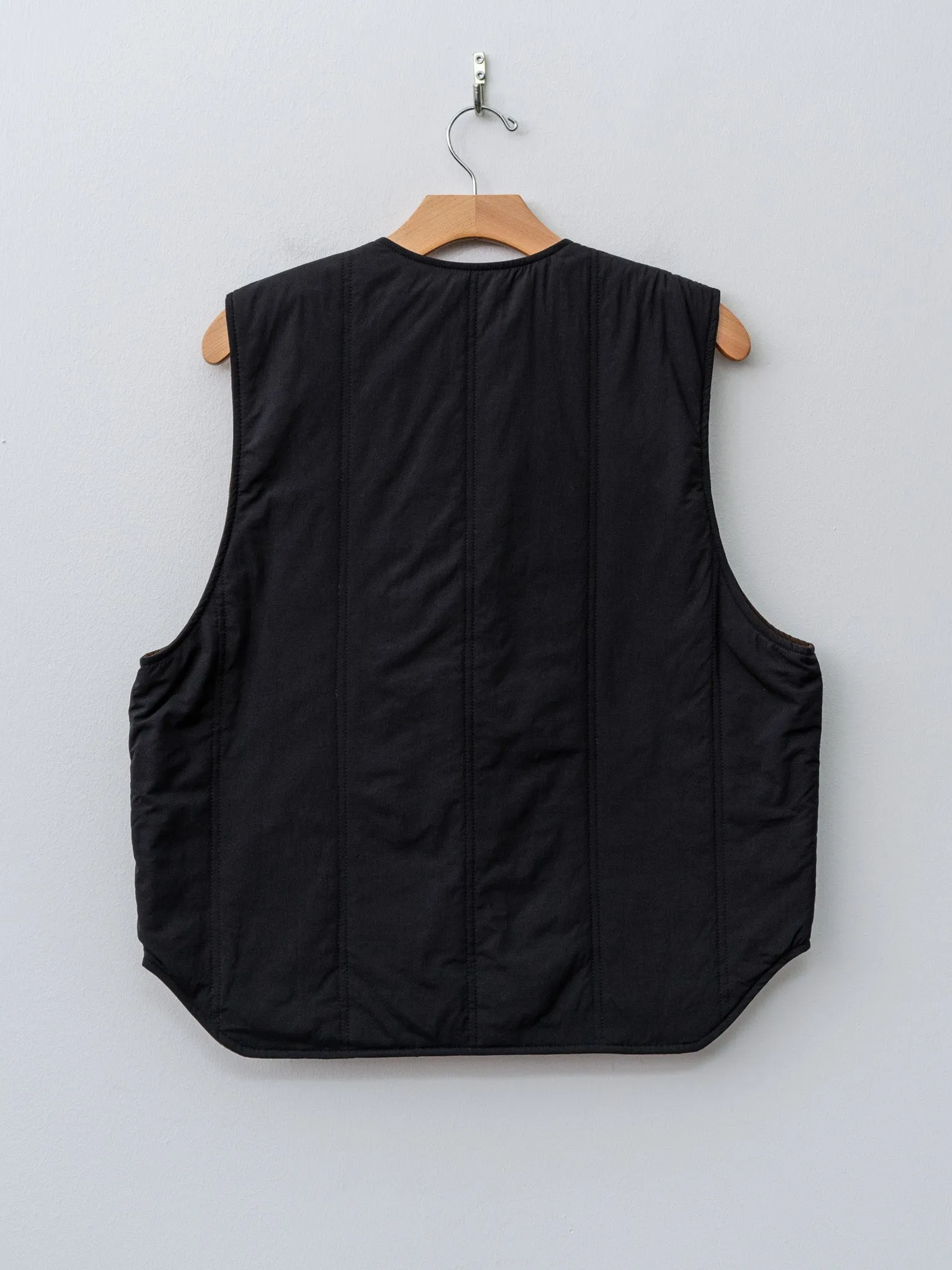 Reversible Ada Vest - Black Brown Quilted Recycled Nylon