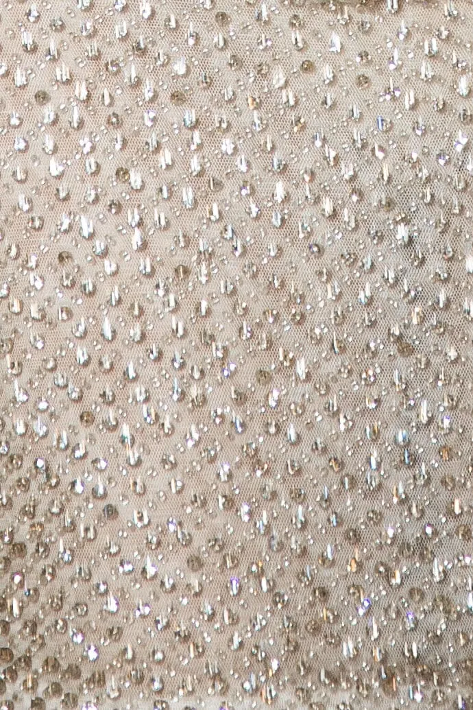 Roxie Embellished Mini Skirt - Silver