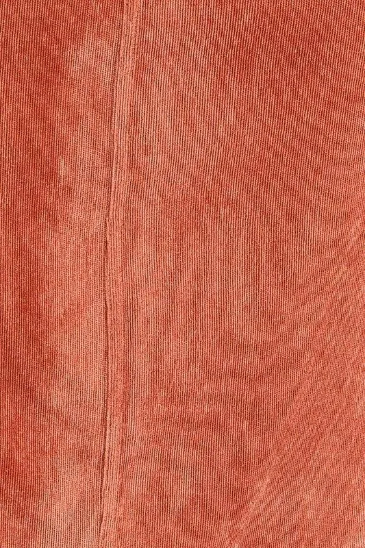Rust Corduroy Maxi Skirt