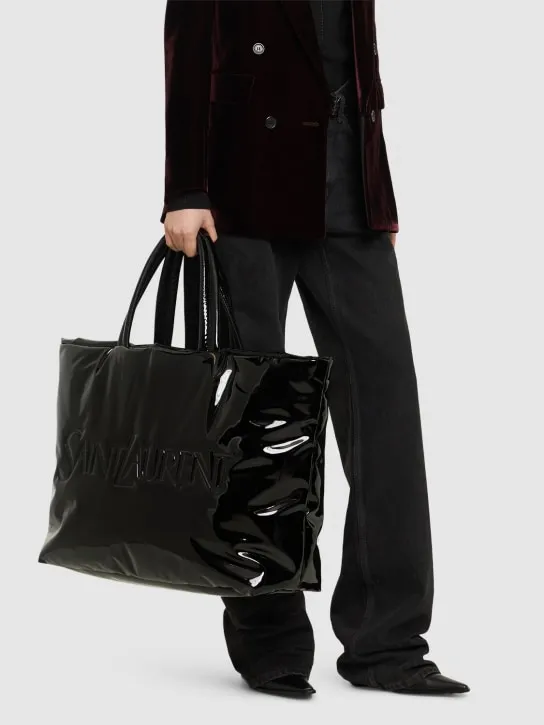 Saint Laurent   Maxi patent tote bag 