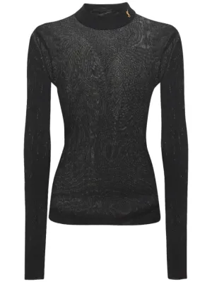 Saint Laurent   Silk knit top 